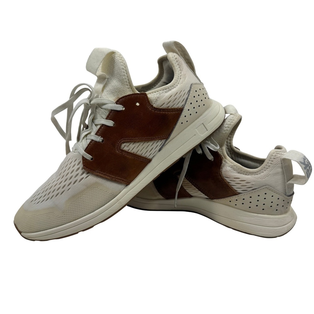 York Athletics The Frank Men's Sneakers Cream Brown Mesh Size‎ 8